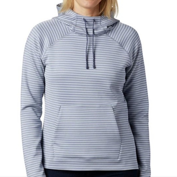 NWT, Columbia Bryce Canyon blue and white striped women's XS Hoodie - Picture 1 of 15